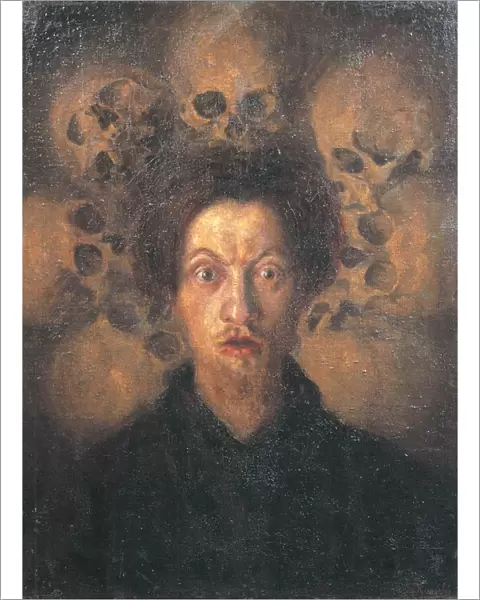 Self-portrait with skulls (Autoritratto con teschi), 1909