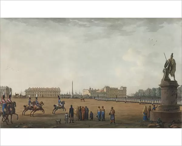 View of the Field of Mars and the Suvorov Monument in Saint Petersburg, 1807