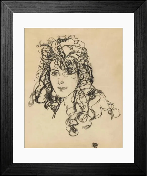 Framed Print : Girls head (Frau Sohn), 1918 Framed Print : Girls head (Frau Sohn), 1918