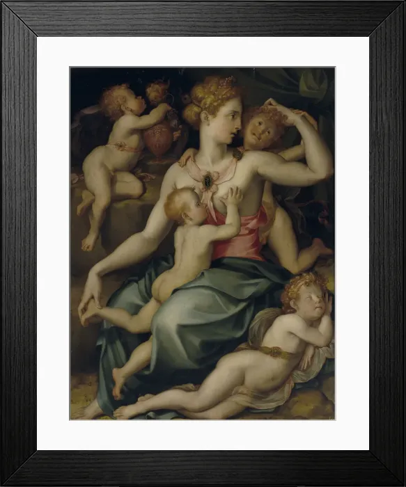 Framed Print : The Charity, 16th century Framed Print : The Charity, 16th century