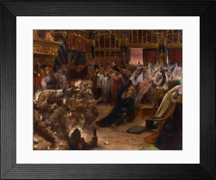 Framed Print : Bal des Ardents, 1880s Framed Print : Bal des Ardents, 1880s