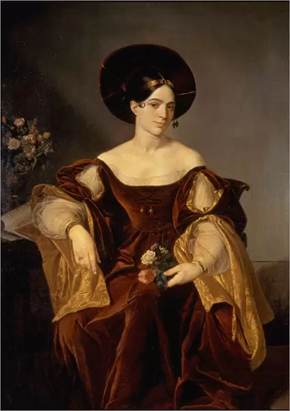 Portrait of the opera singer Maria Malibran (1808-1836), First quarter of 19th cen