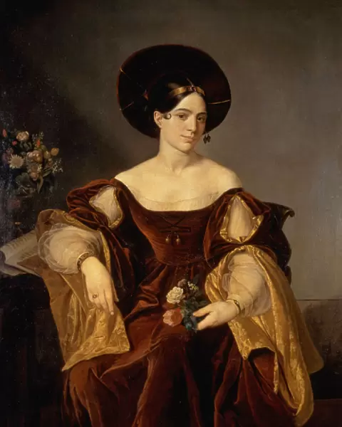 Portrait of the opera singer Maria Malibran (1808-1836), First quarter of 19th cen