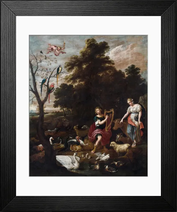 Framed Print : Orpheus among the animals, 1660s Framed Print : Orpheus among the animals, 1660s