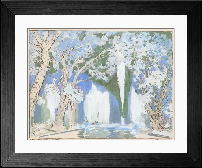 Framed Print : Stage design for the ballet The Little Humpbacked Horse by C. Pugni, 1939 Framed Print : Stage design for the ballet The Little Humpbacked Horse by C. Pugni, 1939