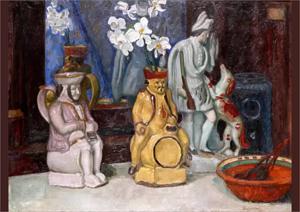Still life with ceramics and narcissi, 1927