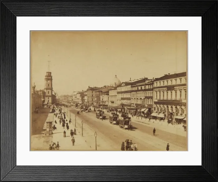 Framed Print : View of the Nevsky Prospekt in Saint Petersburg, c. 1890 Framed Print : View of the Nevsky Prospekt in Saint Petersburg, c. 1890