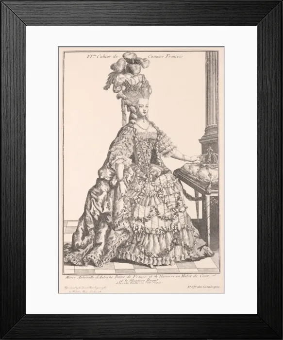 Framed Print : Queen Marie Antoinette of France (1755-1793) in court dress, ca 1778 Framed Print : Queen Marie Antoinette of France (1755-1793) in court dress, ca 1778
