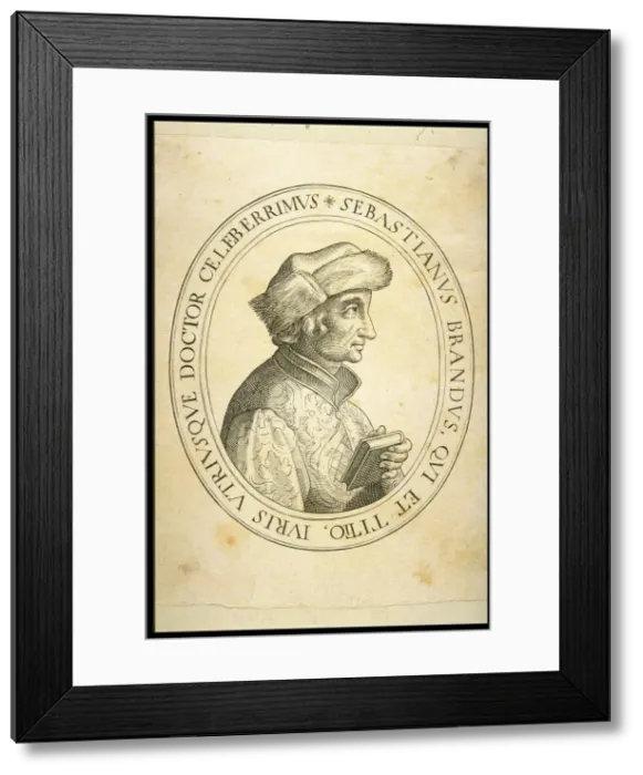 Framed Print : Portrait of Sebastian Brant, c. 1497 Framed Print : Portrait of Sebastian Brant, c. 1497