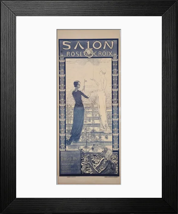 Framed Print : Poster for the First Salon de la Rose + Croix, 1892 Framed Print : Poster for the First Salon de la Rose + Croix, 1892