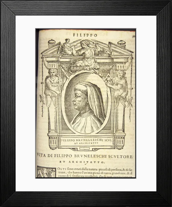 Framed Print : Filippo Brunelleschi, ca 1568 Framed Print : Filippo Brunelleschi, ca 1568