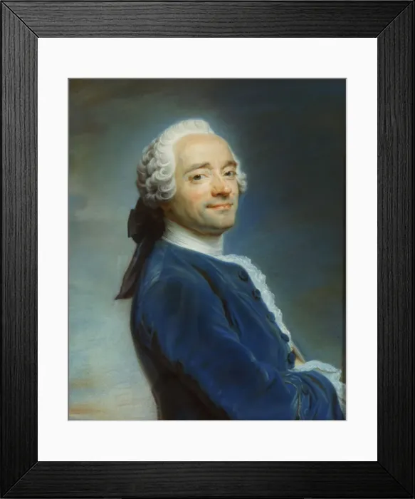 Framed Print : Autoportrait au jabot de dentelle (Self-portrait with Lace), c. 1750 Framed Print : Autoportrait au jabot de dentelle (Self-portrait with Lace), c. 1750