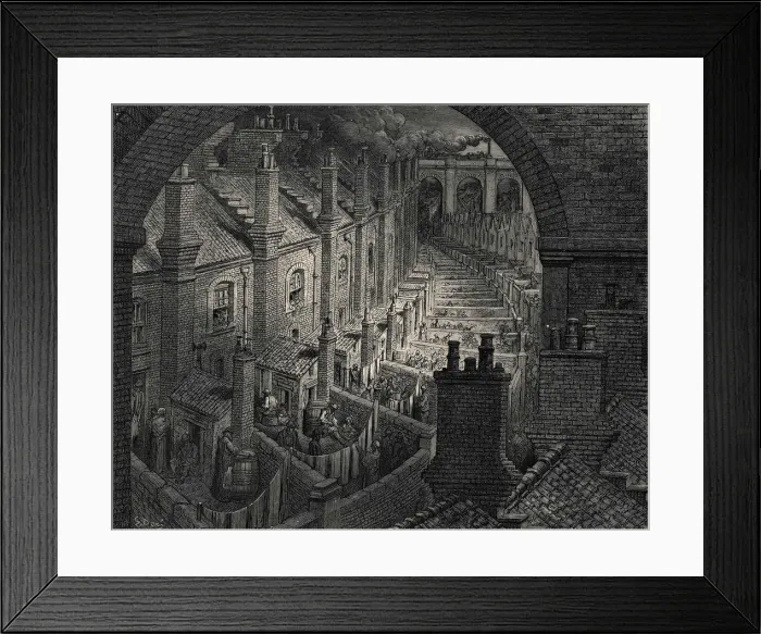 Framed Print : Over London - By Rail, 1872 Framed Print : Over London - By Rail, 1872