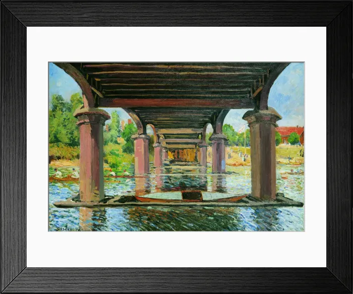 Framed Print : Sous le pont de Hampton Court (Under the Bridge at Hampton Court), 1874 Framed Print : Sous le pont de Hampton Court (Under the Bridge at Hampton Court), 1874