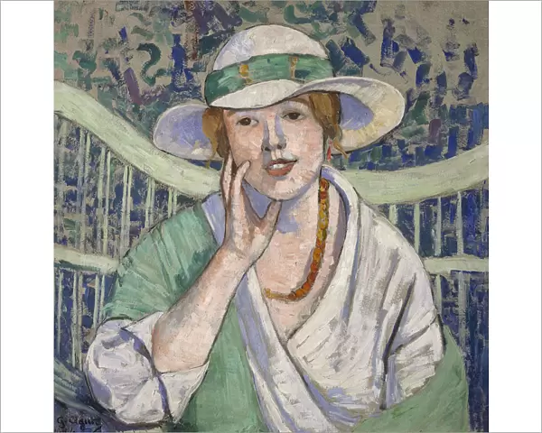 Le chapeau blanc et vert, 1914
