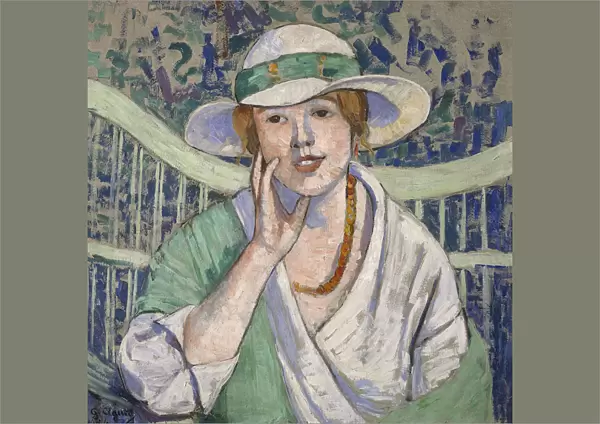 Le chapeau blanc et vert, 1914