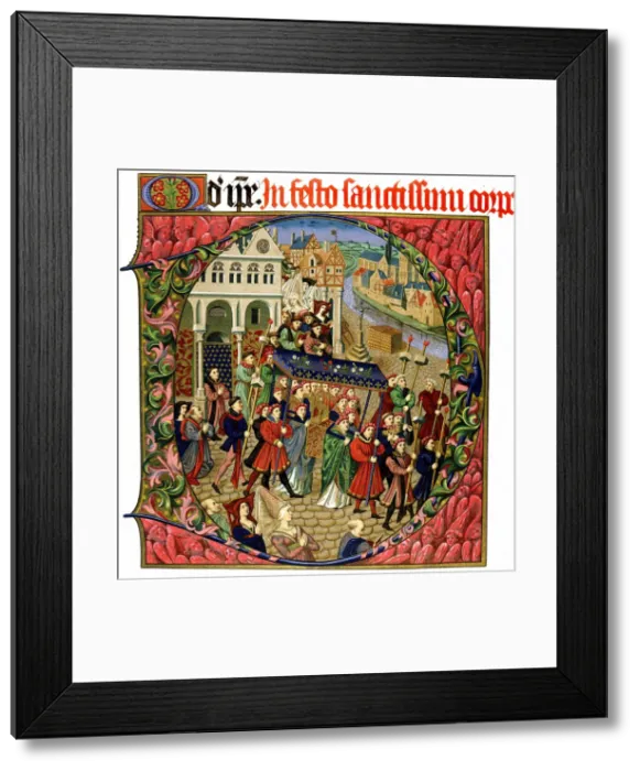 Framed Print : La Maison aux Piliers, la place de Greve in Paris. From: Juvenal des Ursins, c Framed Print : La Maison aux Piliers, la place de Greve in Paris. From: Juvenal des Ursins, c