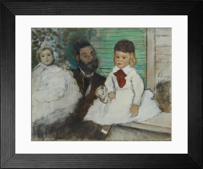 Framed Print : Ludovic Lepic and his Daughters, c. 1871 Framed Print : Ludovic Lepic and his Daughters, c. 1871