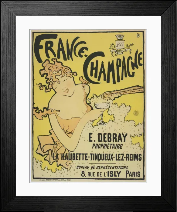 Framed Print : France - Champagne, 1891 Framed Print : France - Champagne, 1891