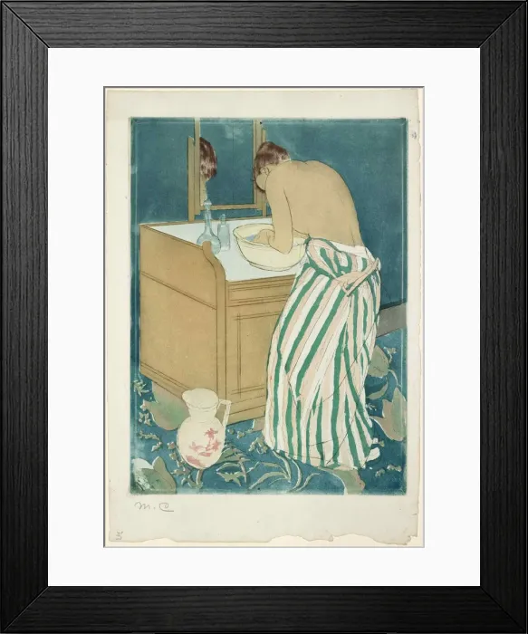Framed Print : A Woman bathing, 1890-1891 Framed Print : A Woman bathing, 1890-1891