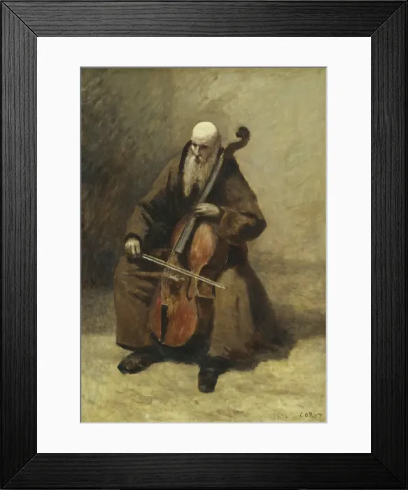 Framed Print : Monk with a Cello, 1874 Framed Print : Monk with a Cello, 1874