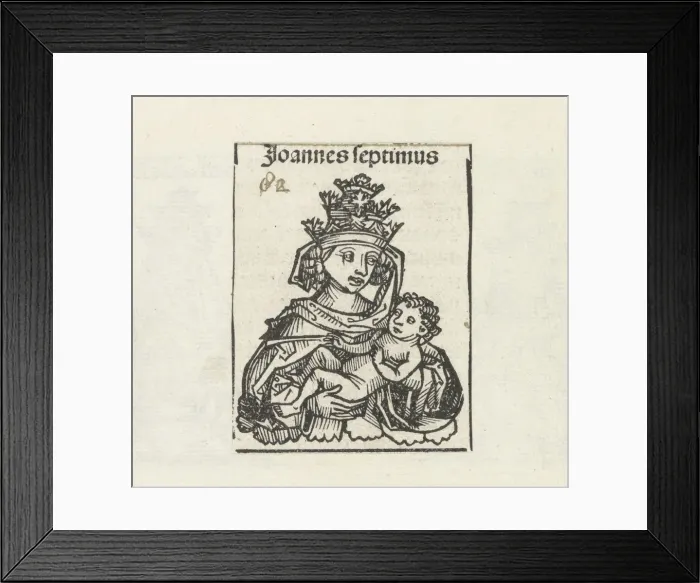 Framed Print : Pope Joan (from the Schedels Chronicle of the World), 1493 Framed Print : Pope Joan (from the Schedels Chronicle of the World), 1493