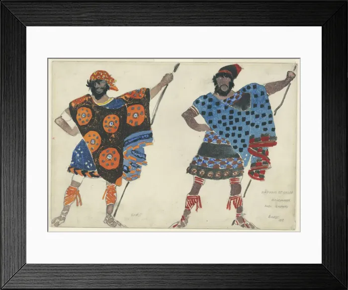 Framed Print : Costume design for the ballet Daphnis et Chloe by M. Ravel, 1913 Framed Print : Costume design for the ballet Daphnis et Chloe by M. Ravel, 1913