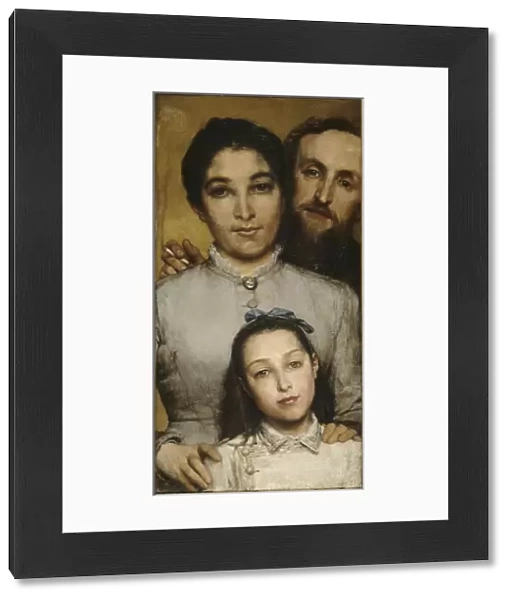 Portrait of Aime-Jules Dalou, His Wife and Daughter, 1876