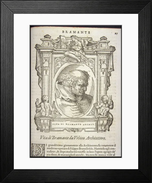 Framed Print : Donato Bramante, ca 1568 Framed Print : Donato Bramante, ca 1568