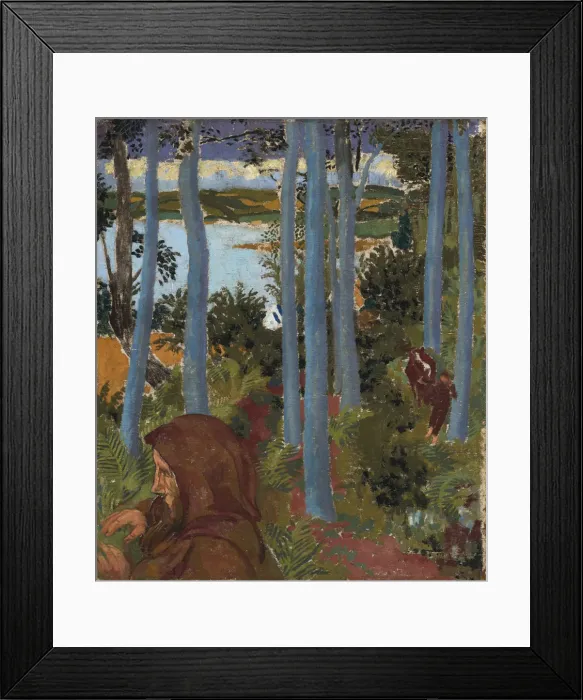 Framed Print : Landscape with Hooded Man, 1903 Framed Print : Landscape with Hooded Man, 1903