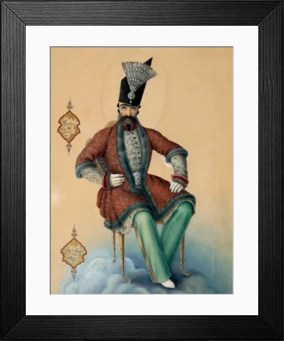 Framed Print : Apotheosis of Naser al-Din Shah Qajar (1831-1896), 1854 Framed Print : Apotheosis of Naser al-Din Shah Qajar (1831-1896), 1854