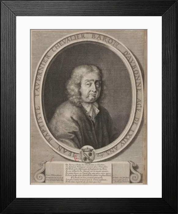 Framed Print : Portrait of Jean-Baptiste Tavernier (1605-1689), 1679 Framed Print : Portrait of Jean-Baptiste Tavernier (1605-1689), 1679