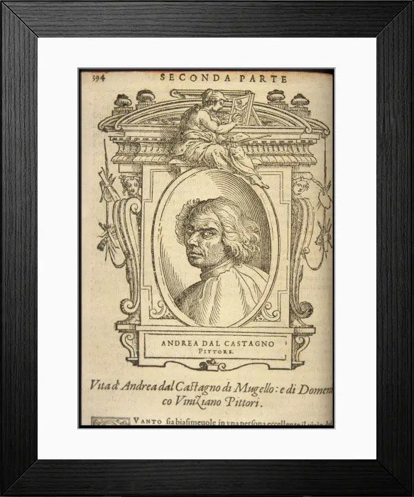Framed Print : Andrea del Castagno, ca 1568 Framed Print : Andrea del Castagno, ca 1568