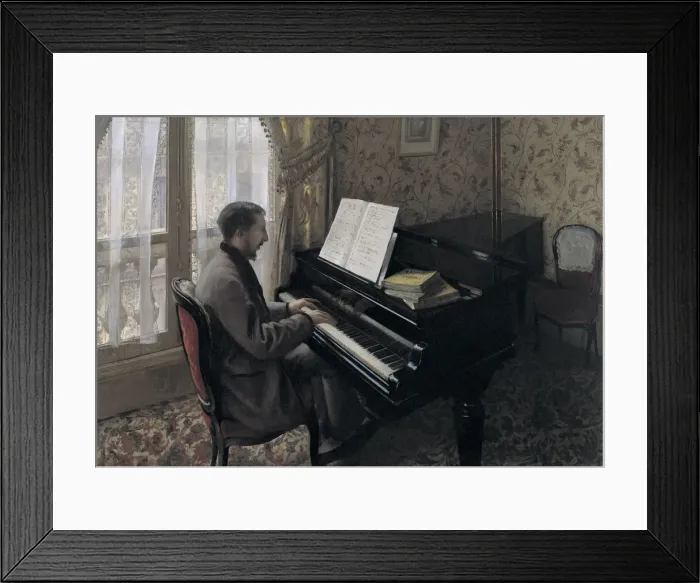 Framed Print : Young Man Playing the Piano (Martial Caillebotte), 1876 Framed Print : Young Man Playing the Piano (Martial Caillebotte), 1876