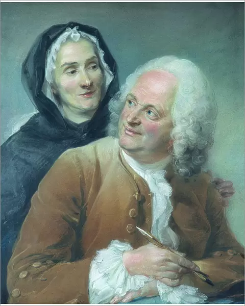 Portrait of Philippe Cayeux (1688-1768) with his wife