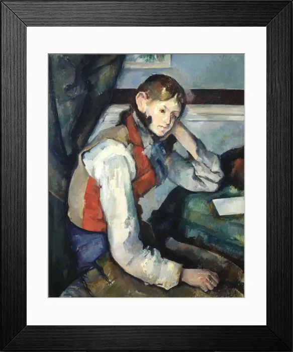Framed Print : The Boy in the Red Vest (Le garcon au gilet rouge), 1888-1890 Framed Print : The Boy in the Red Vest (Le garcon au gilet rouge), 1888-1890