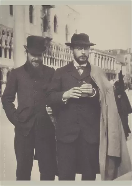 Pierre Bonnard (holding his Kodak box camera) with Ker-Xavier Roussel in Venice, 1899