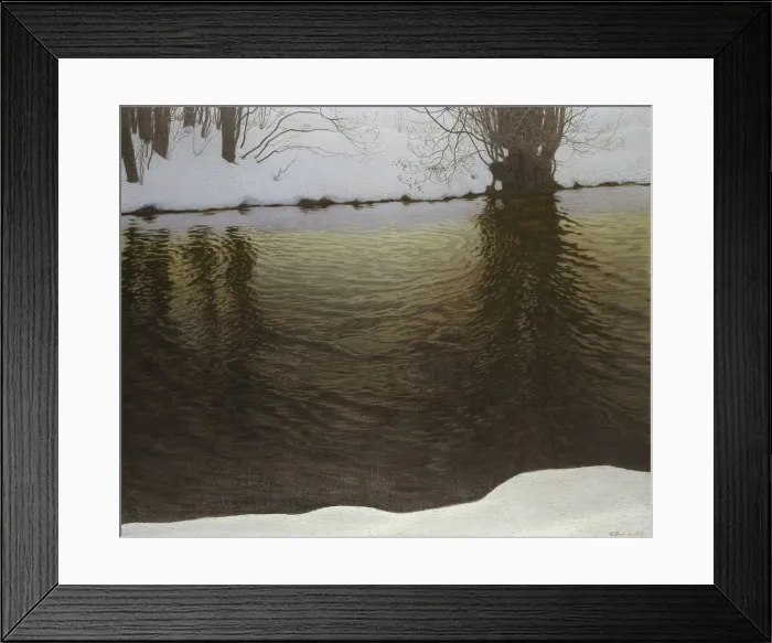 Framed Print : Winter Evening by a River, 1907 Framed Print : Winter Evening by a River, 1907