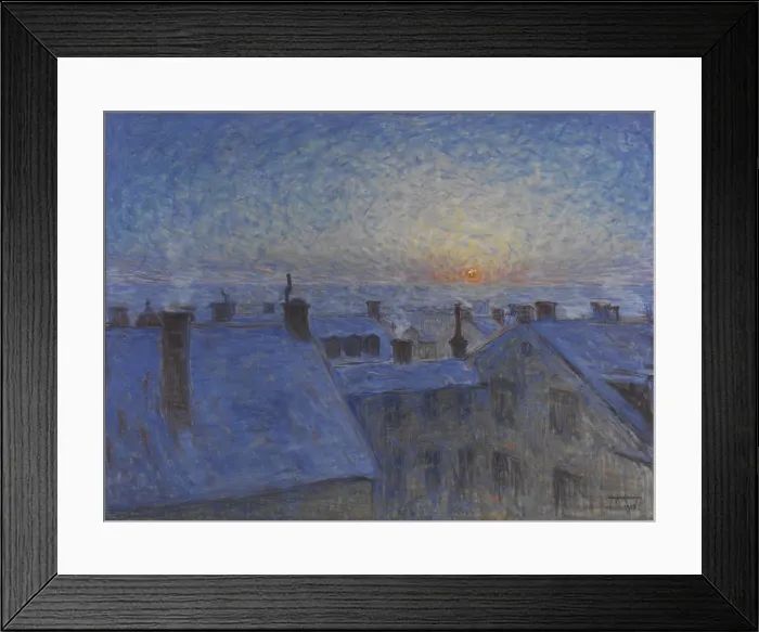 Framed Print : Sunrise over the Rooftops. Motif from Stockholm, 1903 Framed Print : Sunrise over the Rooftops. Motif from Stockholm, 1903