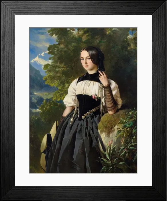 Framed Print : Young Swiss girl from Interlaken, 1840 Framed Print : Young Swiss girl from Interlaken, 1840