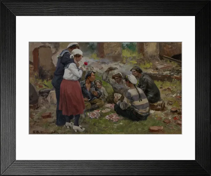 Framed Print : Sailors playing cards, 1921 Framed Print : Sailors playing cards, 1921