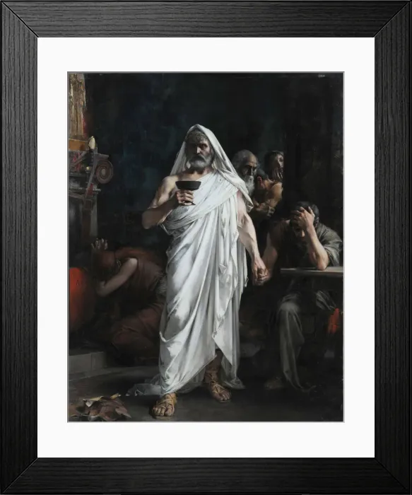 Framed Print : Themistocles takes the bowl of poison, 1887 Framed Print : Themistocles takes the bowl of poison, 1887