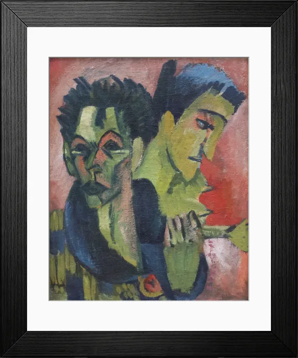 Framed Print : Self-Portrait with girl, 1914-1915 Framed Print : Self-Portrait with girl, 1914-1915