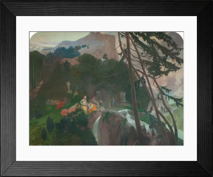 Framed Print : Nymphs at the source in an Arcadian landscape, ca 1904 Framed Print : Nymphs at the source in an Arcadian landscape, ca 1904