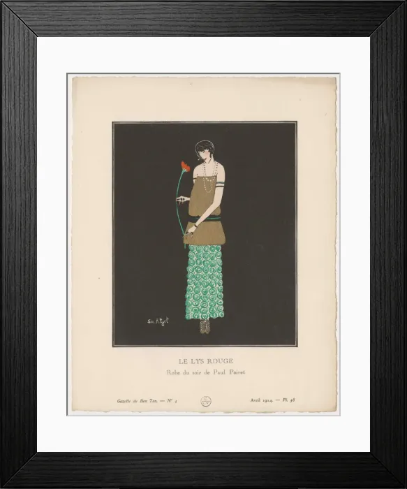 Framed Print : Le Lys rouge. From Gazette du Bon Ton, 1914 Framed Print : Le Lys rouge. From Gazette du Bon Ton, 1914