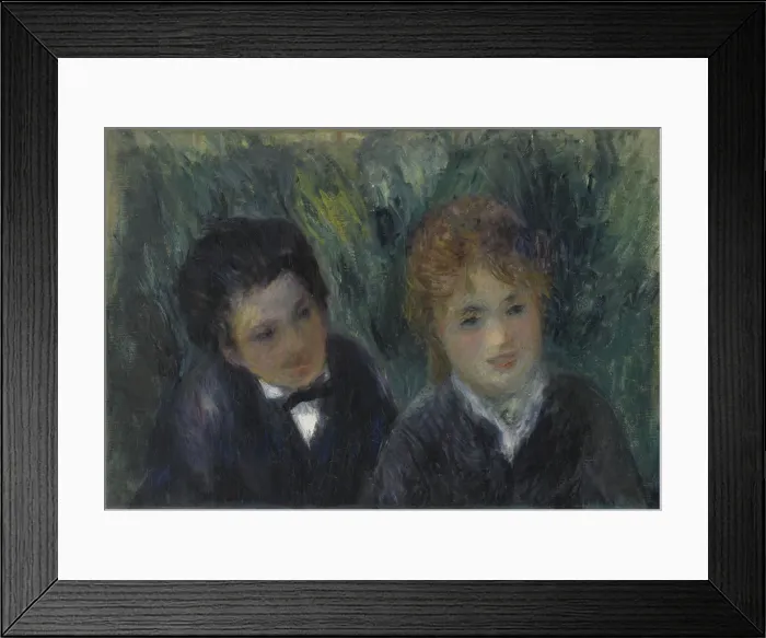 Framed Print : Portrait d un jeune homme et d une jeune fille, 1875-1880 Framed Print : Portrait d un jeune homme et d une jeune fille, 1875-1880