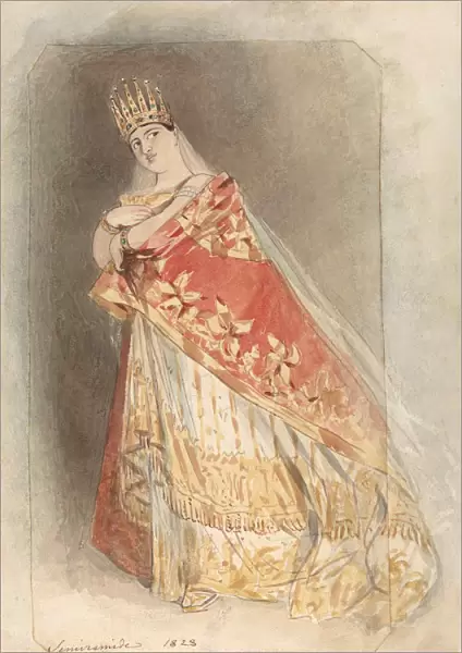 Giuditta Pasta (1798-1865) as Semiramide in the Opera by Gioachino Rossini, 1828