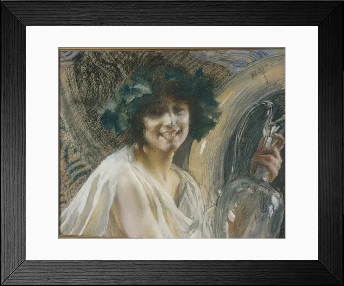 Framed Print : Bacchante (Nymph crowned with vine leaves), um 1900-1904 Framed Print : Bacchante (Nymph crowned with vine leaves), um 1900-1904