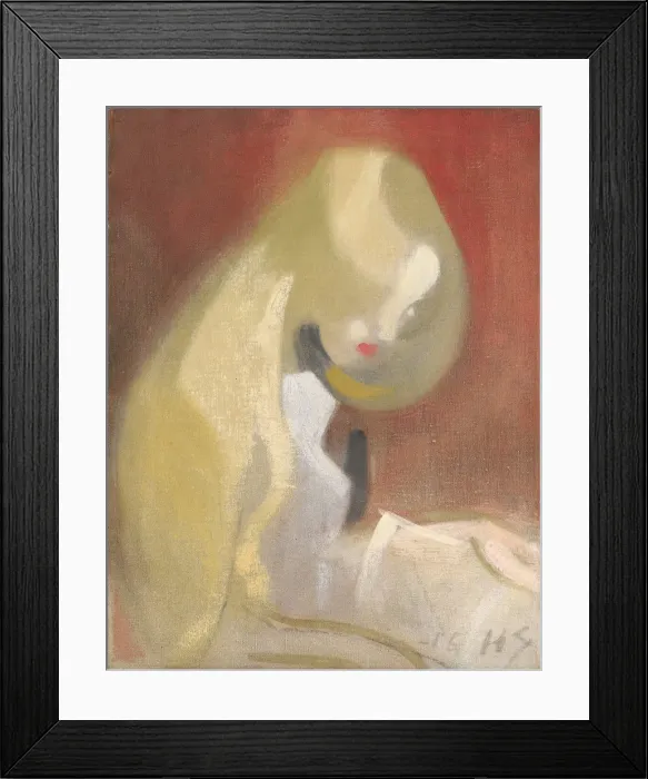 Framed Print : Girl with blond hair, 1916 Framed Print : Girl with blond hair, 1916