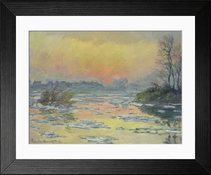 Framed Print : Coucher de Soleil sur la Seine (Sunset on the Seine), 1880 Framed Print : Coucher de Soleil sur la Seine (Sunset on the Seine), 1880